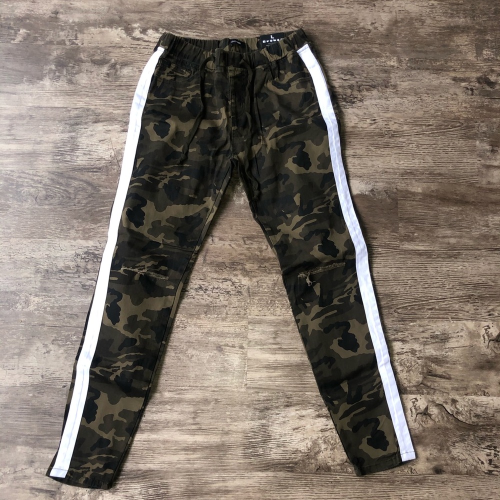 Army Fatigue Stretch Jogger. Size Large.